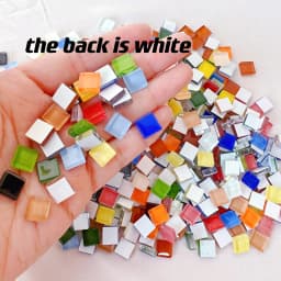 50pcs Glass Mosaic Tiles Colorful Square Mosaic Pieces for Mosaic Projects DIY Crafts Mosaic Handmade Christmas Decoration