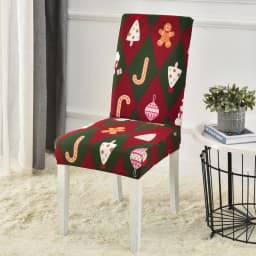 Christmas Decoration Stretch Covers Chair Cover for Dining Room Office Banquet Chair Protector Elastic Material Armchair Cover