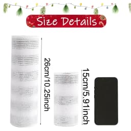 1Roll Christmas Mesh Ribbon DIY Wreath Bow Ribbon Christmas Tree Decorations For Home 2025 Xmas Gifts Navidad Noel New Year 2026