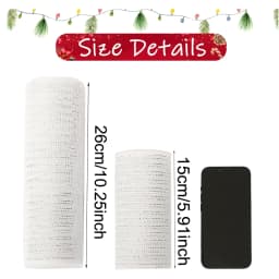 1Roll Christmas Mesh Ribbon DIY Wreath Bow Ribbon Christmas Tree Decorations For Home 2025 Xmas Gifts Navidad Noel New Year 2026