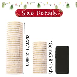 1Roll Christmas Mesh Ribbon DIY Wreath Bow Ribbon Christmas Tree Decorations For Home 2025 Xmas Gifts Navidad Noel New Year 2026