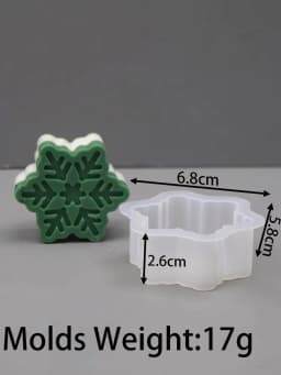 Christmas Tree Snowflake Silicone Candle Mold DIY Xmas Ornaments Making Soap Plaster Resin Casting Molds Home Decor Craft Gifts
