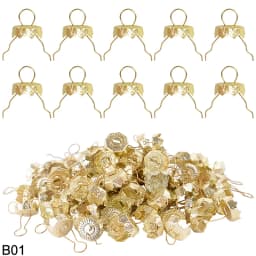 50/100pcs Round Christmas Ball Ornament Caps Gold Silver Removable Metal Hangers Cap Merry Xmas Decor For Home New Year Navidad