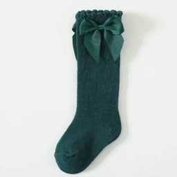 Red Bow Tie Knee High Tube Socks Girls' Christmas Stockings Infants Toddlers Soft Cotton Children Non Slip Floor Socks Baby Gift