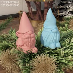 New Faceless Dwarf Silicone Molds 3D Santa Claus Scented Candle Plaster Soap Resin Crafts Mold Home Decor 2024 Christmas Gift