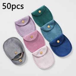 50/10/1pcs Soft Velvet Jewelry Packaging Bag Earring Necklace Storage Pouch Halloween Christmas Wedding Gift Organizer Candy Bag