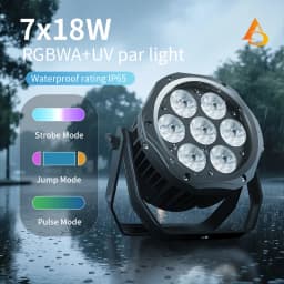 AICPOSE LED 7x12W RGBW /7x18W 6 in 1 Par Light DMX Effect Professional Stage DJ Christmas Public Color Light Outdoor Waterpro