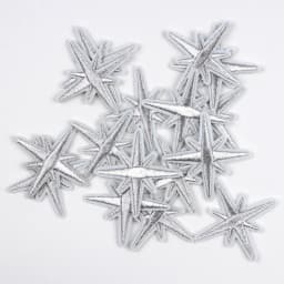10Pcs Embroidered Golden Silver Star Patch Iron On Stickers Sewing Appliques Repair, Christmas Holiday Decoration