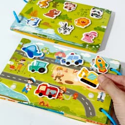 Dinosaur Fruit-Themed Busybook Quiet Book, with 5 Major Themes and Various Accessories, Designed for Children Aged 36 Months and Above, Covering Numbers, Letters, and Colors, with Clear and Easy-To-Understand English Instructions, Tailored to Children's Cognitive Development, Promoting Hand-Eye Coordination and Basic Skills, the Perfect Choice for Children's Day and Christmas Gifts