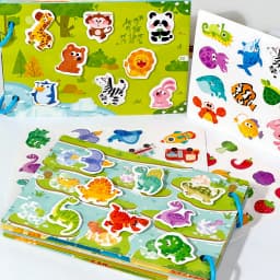Dinosaur Fruit-Themed Busybook Quiet Book, with 5 Major Themes and Various Accessories, Designed for Children Aged 36 Months and Above, Covering Numbers, Letters, and Colors, with Clear and Easy-To-Understand English Instructions, Tailored to Children's Cognitive Development, Promoting Hand-Eye Coordination and Basic Skills, the Perfect Choice for Children's Day and Christmas Gifts
