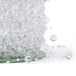 5/10yards 3-8mm Fishing Line Artificial Pearls String Beads Chain for Diy Christmas Tree Wreath Decoration Party Supplies