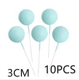10 Pcs Colour Ball Happy Birthday Cake Topper 3CM Frosted Balls Kids Christmas Party Gift Cake Topper Wedding Dessert Decoration