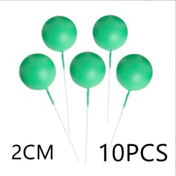 10 Pcs Colour Ball Happy Birthday Cake Topper 3CM Frosted Balls Kids Christmas Party Gift Cake Topper Wedding Dessert Decoration