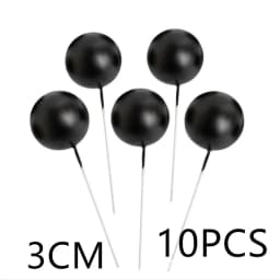 10 Pcs Colour Ball Happy Birthday Cake Topper 3CM Frosted Balls Kids Christmas Party Gift Cake Topper Wedding Dessert Decoration