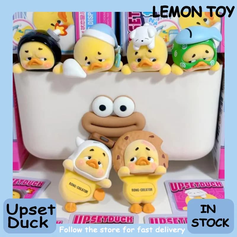 New UpsetDuck Hipper Series Vinyl Blind Box Status Display Duck Anime Cute Figure Doll Ornament Christmas Birthday Girl Gift