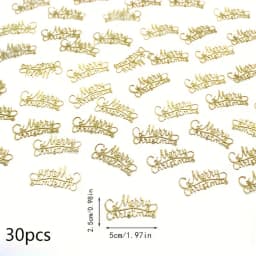 100pcs/Set Golden Glitter Merry Christmas Table Confetti Scatter for Xmas Christmas Holiday Party Favor Decorations Supplies