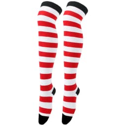 Striped Long Socks Women Over Knee High Stockings Christmas Halloween Cosplay Anime Performance Party Pinstripe Socks Gifts New