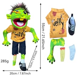 New Jeffy Hand Puppet Plush Children Soft Doll Talk Show Party Props Christmas Doll Plush Toys Puppet Kids Gift