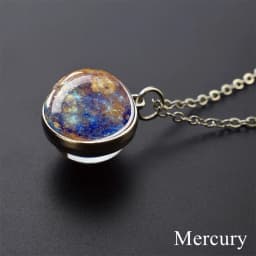 Solar System Planet Necklace Moon Earth Jupiter Neptune Mars Venus Mercury Glass Ball Pendant Necklace Fashion Christmas Gift