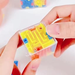 10Pcs Fun 3D Cube Rolling Beads Maze Educational Toys Boys Girls Birthday Wedding Guest Gift Giveaway Christmas Kids Gift Pinata