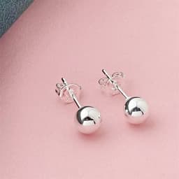 925 Sterling Silver classic 6MM 8MM 10MM beads studs Earrings for Women Fashion Christmas gifts Street all-match party Jewelry