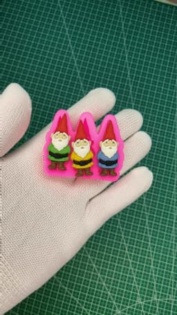 Christmas DIY Gnome Dwarf Keychain Clay Epoxy Resin Silicon Moulde Gnome Santa Claus Dwarf Mold Chocolate Cake Decoration Molds