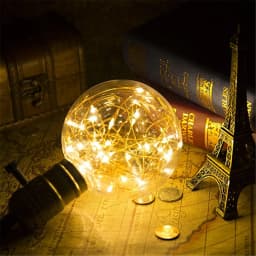 1pcs Colorful G95 LED Filament Bulbs Starry Sky Copper Wire Bulb Chirstmas String Lamp Glass for Indoor Christmas Decor