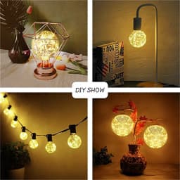 1pcs Colorful G95 LED Filament Bulbs Starry Sky Copper Wire Bulb Chirstmas String Lamp Glass for Indoor Christmas Decor