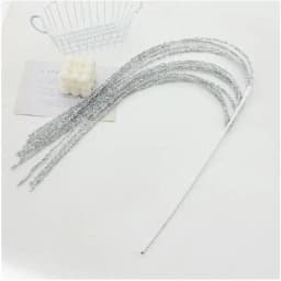 Sequin Glitter Christmas Party Branch Sticks Decoration White Artificial Plant Tassel Wheat Ears for Xmas Tree Ornament Supplies