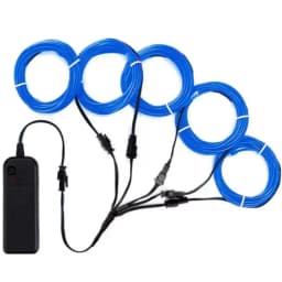 5 in 1 Glow Wire Cable LED Neon Christmas Dance Party DIY Costumes Luminous Clothes Light Decoration Kids Joke Toys 1m Each Cabl