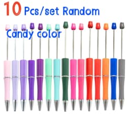 10 Pcs Mixed Beaded Ballpoint Pen Creative Beadable Pen Wedding Party Guest Gift Guest Christmas Decor for Home 2026