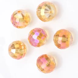 22mm 96Facets Ball Electroplated Glass Round Bead Pendant For DIY Making Crystal Sun Catcher Christmas Tree Home Wedding Decor