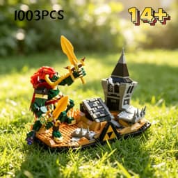 Fast Ship 1003PCS Battle Castle Building Blocks The Final Battle Desktop Decor Movie Assembly Toys for Christmas Festival Gifts