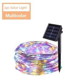 Solar String Lights Outdoor Solar Lights Fairy Christmas Lamp Garland For Terrace Courtyard Porch Garden Party Tree Decoration