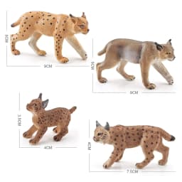 Realistic Simulated Forest Animal Lynx Model Solid Simulation Bobcat Wild Fox Model Action Figures Toys For Christmas Gifts