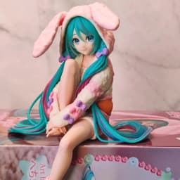 New In Stock Hatsune Miku Rabbit Ear Pajamas Collectible Anime Action Kwaii Miku Figures Model Toys Christmas Gifts