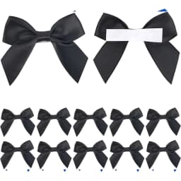 10/30/50Pcs Handmade Bow With Adhesive Back for Christmas Gift Box Flower Decoration Handmade DIY Clothing Accessories