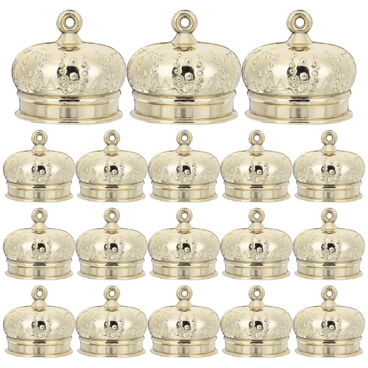 50 Pcs Premium Plastic Craftsmanship Toy Diy Ball Caps Christmas naments Hanging Fittings Handcraft Accessory Pendant End Caps