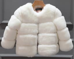 Girls Faux Fur Coat Winter Children Girls Long Sleeve Christmas Jacket Warm Kids Girls Coat Girls Outerwear Clothing