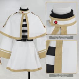 HOLOUN Frieren Beyond Journey's End Anime Frieren Cosplay Costume Shawl Cloak Dress Wig Grey Ponytail Rose Net Christmas