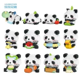 New Cute Cartoon Variety Of Red Panda Educational Building Blocks Toys Room Decoration Children's Birthday Or Christmas Gift