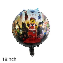 Cartoon Building Block Themed Party Balloon Set Colorful Latex Balloons for Baby Shower Kids Birthday Christmas Decorations