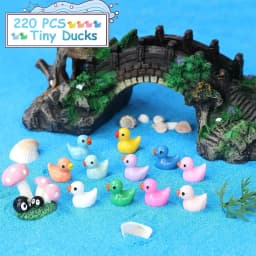 120/60Pc Mini Resin Tiny Duck Birthday Party Miniature Figure Landscape Aquarium DIY Decor Bonsai Interior Christmas Garden