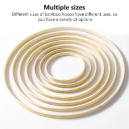 10Pcs 10/15/18/20/23/30cm Wooden Ring Bamboo Hoop Frame DIY Wreath Decorative Circle Craft Tools Wedding Christmas Decoration