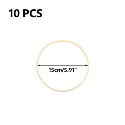 10Pcs 10/15/18/20/23/30cm Wooden Ring Bamboo Hoop Frame DIY Wreath Decorative Circle Craft Tools Wedding Christmas Decoration