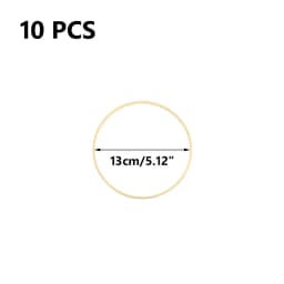 10Pcs 10/15/18/20/23/30cm Wooden Ring Bamboo Hoop Frame DIY Wreath Decorative Circle Craft Tools Wedding Christmas Decoration