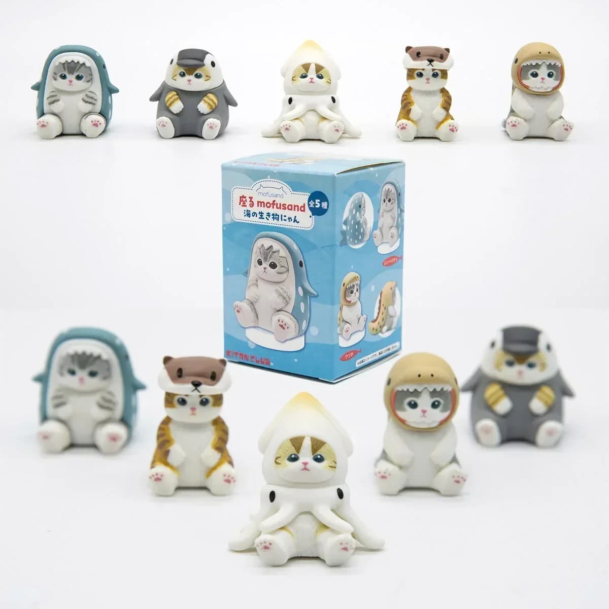 Cat Marine Organism Sea Life Blind Box Cute Action Figure Octopus Penguin Otter Desktop Decoration Christmas Gift