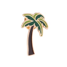 Simple Cartoon Green Plants Brooches Pins Coconut Trees Mexican Cactus Maple Leaf Christmas Tree Metal DIY Button Badges Jewelry