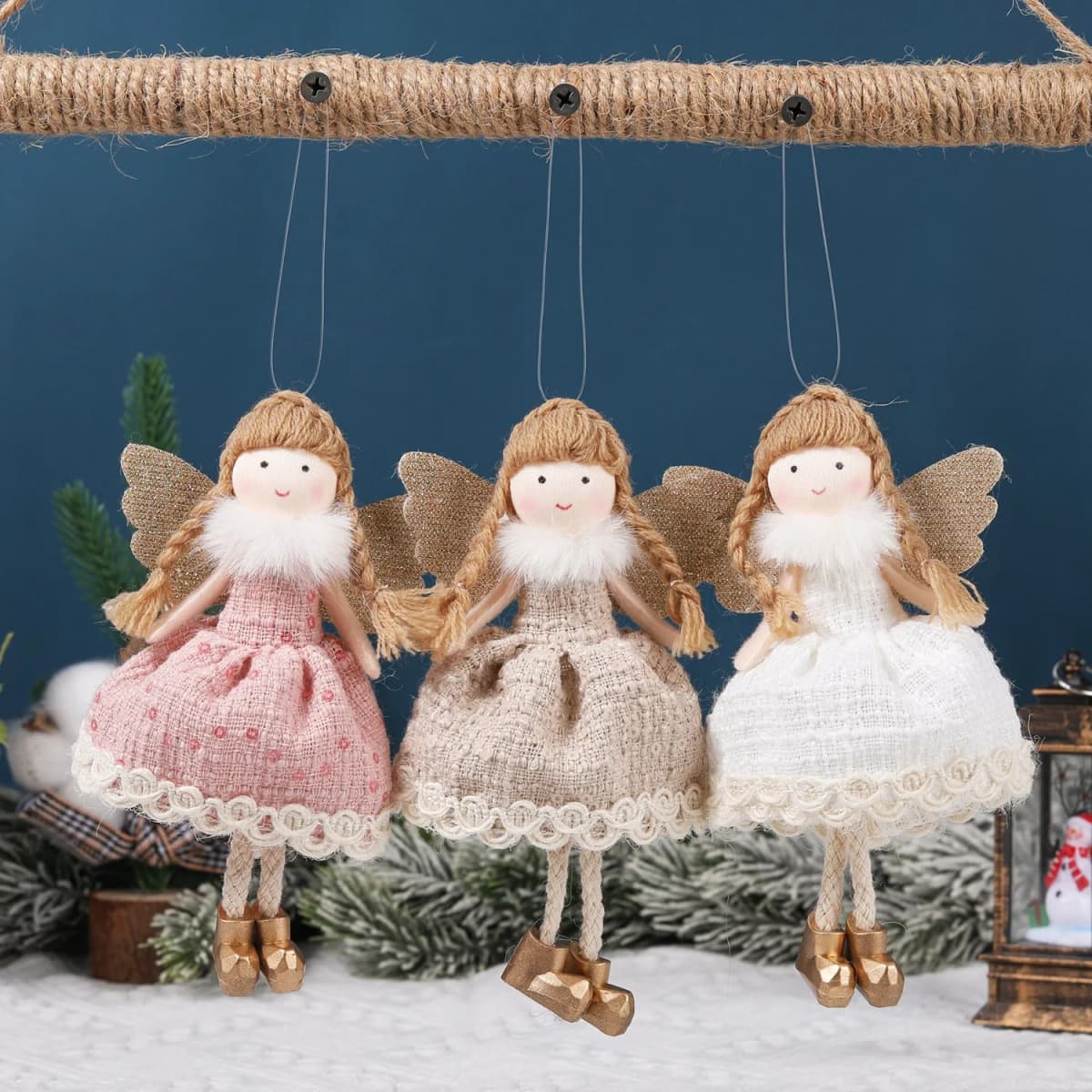 Plush Angel Doll Christmas Tree Pendant Decor Christmas angel girl Doll New Year Kids Gift Christma Home Decor Navidad