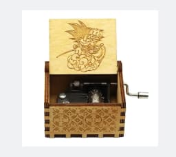 Antique carved Wooden Hand Crank Dragon Ball Z Music Box Action Figure Collection Model Toys Gifts Christmas Gift Birthday Gift